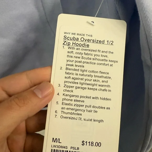 Lululemon scuba oversized hoodie half zip M/L - Picture 4 of 4